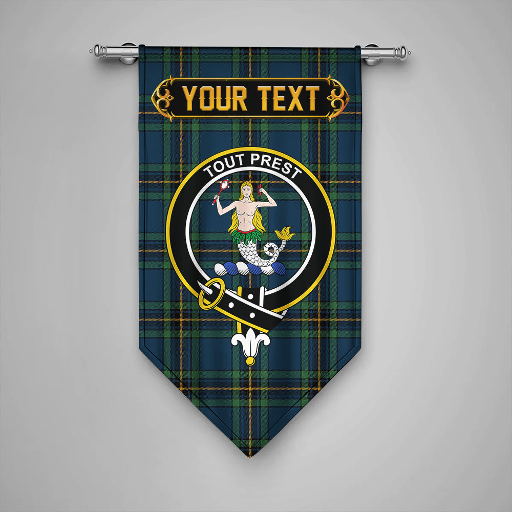 Scottish Tartan Ralston UK Modern Clan Badge Gonfalon Personalize