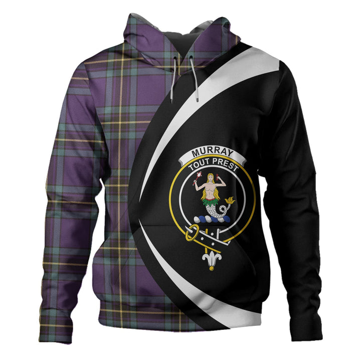 Murray of Elibank Weathered Clan Badge Tartan Hoodie Circle Style