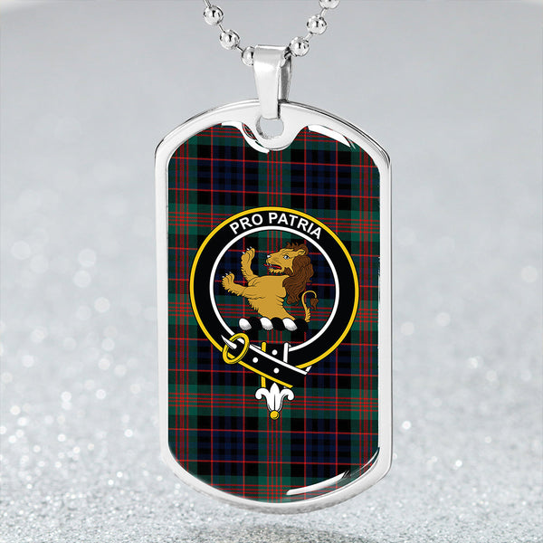 Newlands (Walker Newlands) Modern Clan Badge Classic Tartan Dog Tag Necklace
