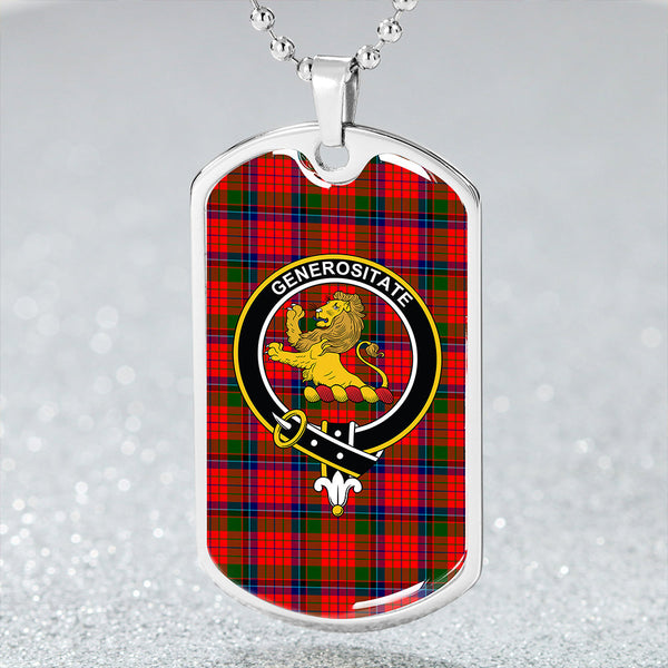 Nicolson Modern Clan Badge Classic Tartan Dog Tag Necklace