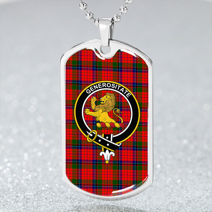 Nicolson Modern Clan Badge Classic Tartan Dog Tag Necklace
