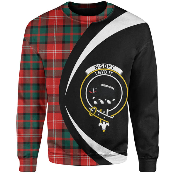 Nisbet (Nisbit) Modern Clan Badge Tartan Sweatshirt Circle Style Personalized