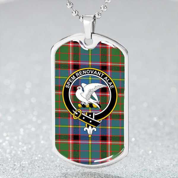 Norvel Clan Badge Classic Tartan Dog Tag Necklace
