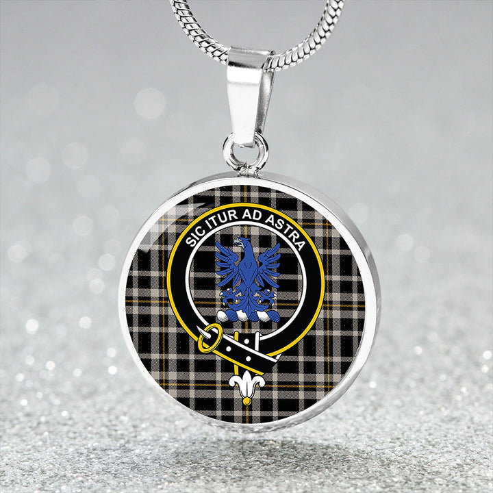 Ochterlony (Auchterlony) Ancient Clan Badge Tartan Classic Circle Necklace