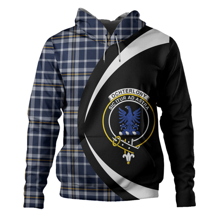 Ochterlony (Auchterlony) Modern Clan Badge Tartan Hoodie Circle Style