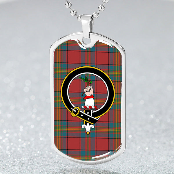Oliver Ancient Clan Badge Classic Tartan Dog Tag Necklace
