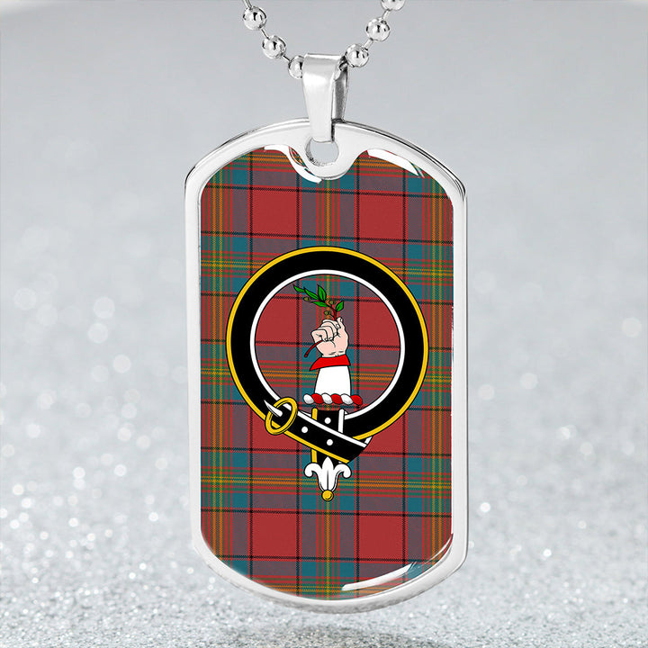 Oliver Ancient Clan Badge Classic Tartan Dog Tag Necklace