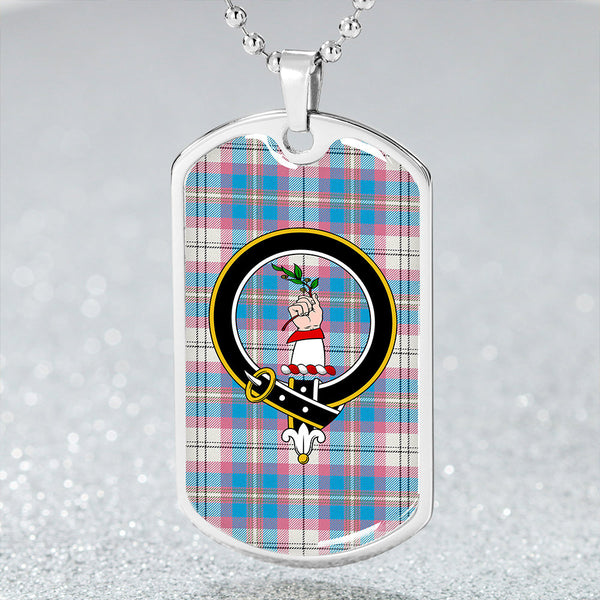 Oliver Dress Dance Clan Badge Classic Tartan Dog Tag Necklace