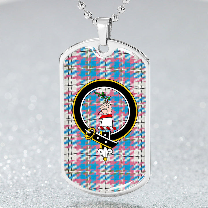 Oliver Dress Dance Clan Badge Classic Tartan Dog Tag Necklace