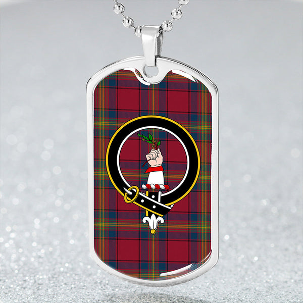 Oliver Modern Clan Badge Classic Tartan Dog Tag Necklace
