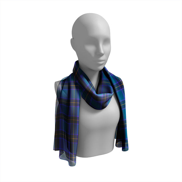 Peacock Samantha (Paucok Samantha) Modern Tartan Classic Silk Habotai Long Scarf