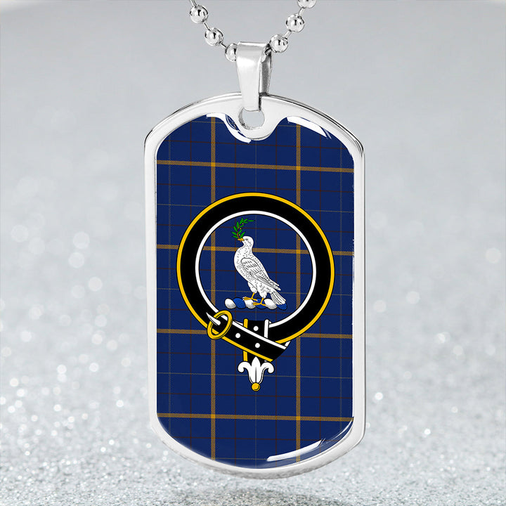 Pearson Modern Clan Badge Classic Tartan Dog Tag Necklace