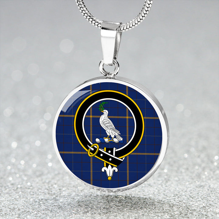 Pearson Modern Clan Badge Tartan Classic Circle Necklace