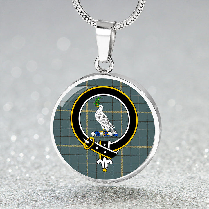 Pearson Weathered Clan Badge Tartan Classic Circle Necklace