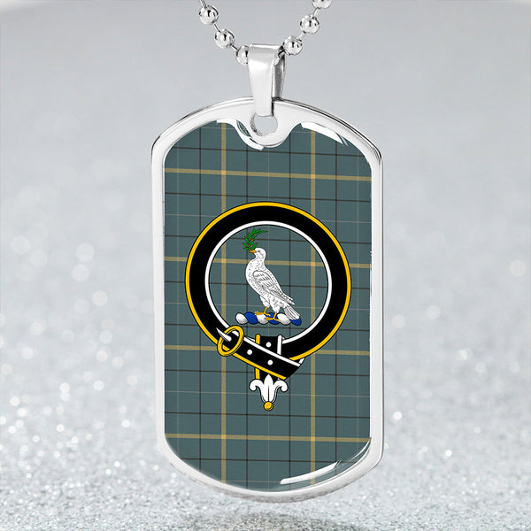 Pearson Weathered Clan Badge Classic Tartan Dog Tag Necklace