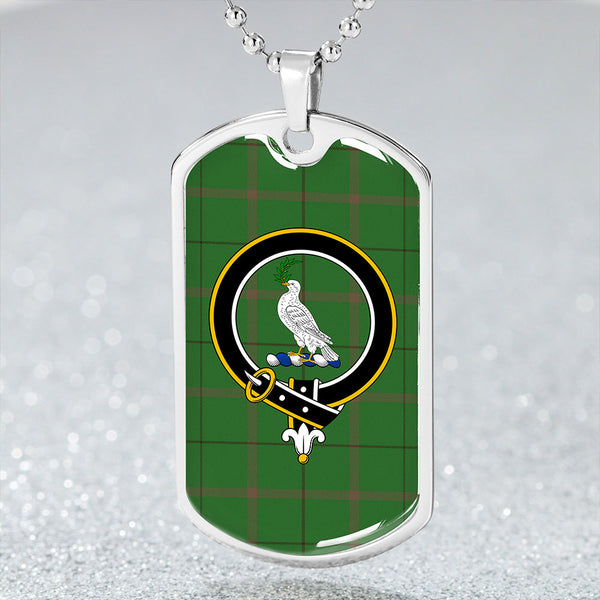 Pearson #2 Ancient Clan Badge Classic Tartan Dog Tag Necklace