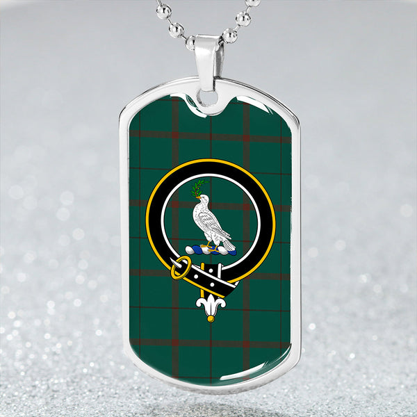 Pearson #2 Modern Clan Badge Classic Tartan Dog Tag Necklace