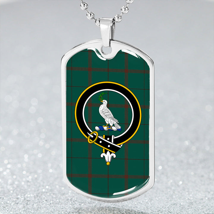 Pearson #2 Modern Clan Badge Classic Tartan Dog Tag Necklace