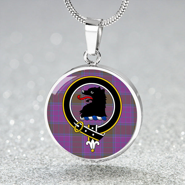Phillips Ancient Clan Badge Tartan Classic Circle Necklace