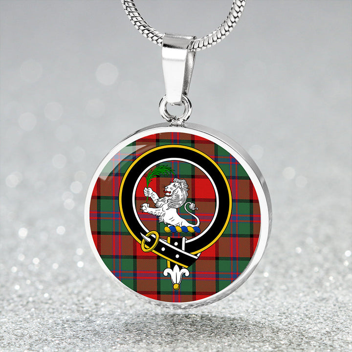 Plummer Modern Clan Badge Tartan Classic Circle Necklace