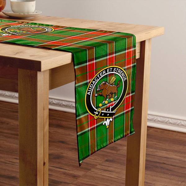 Pollock Ancient Clan Badge Tartan Table Runner