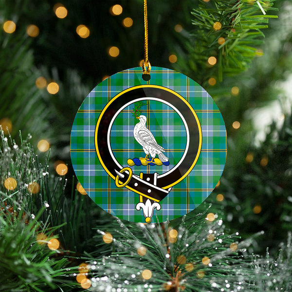 Porteous Ancient Clan Badge Tartan Plastic Christmas Ornaments