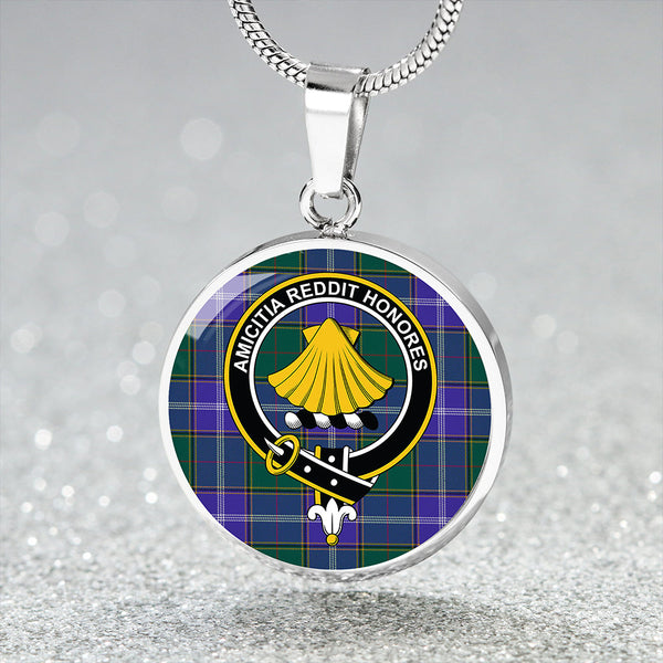 Pringle Modern Clan Badge Tartan Classic Circle Necklace