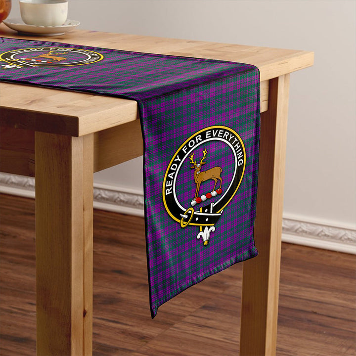 Rae Modern Clan Badge Tartan Table Runner
