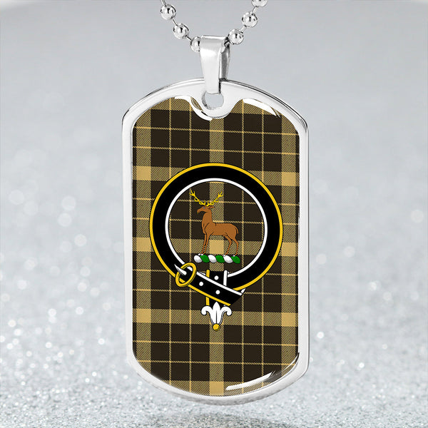Raeburn Weathered Clan Badge Classic Tartan Dog Tag Necklace