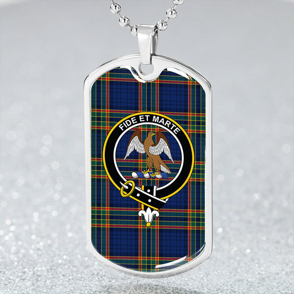 Ralston UK Modern Clan Badge Classic Tartan Dog Tag Necklace