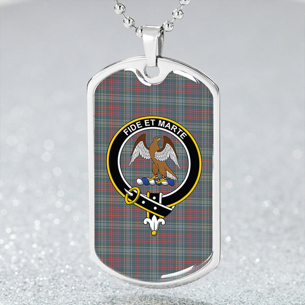 Ralston US Weathered Clan Badge Classic Tartan Dog Tag Necklace