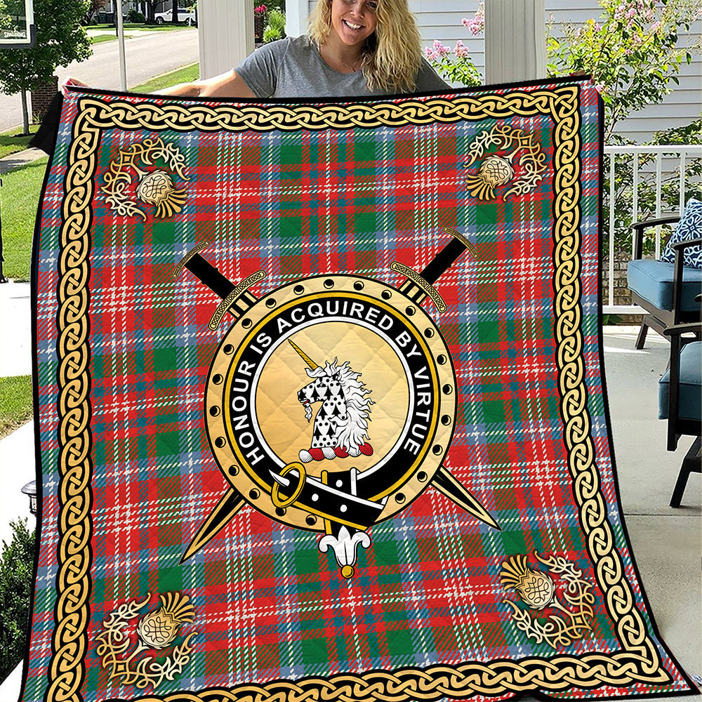 Ritchie Ancient Clan Badge Tartan Premium Quilt Celtic Shield ...