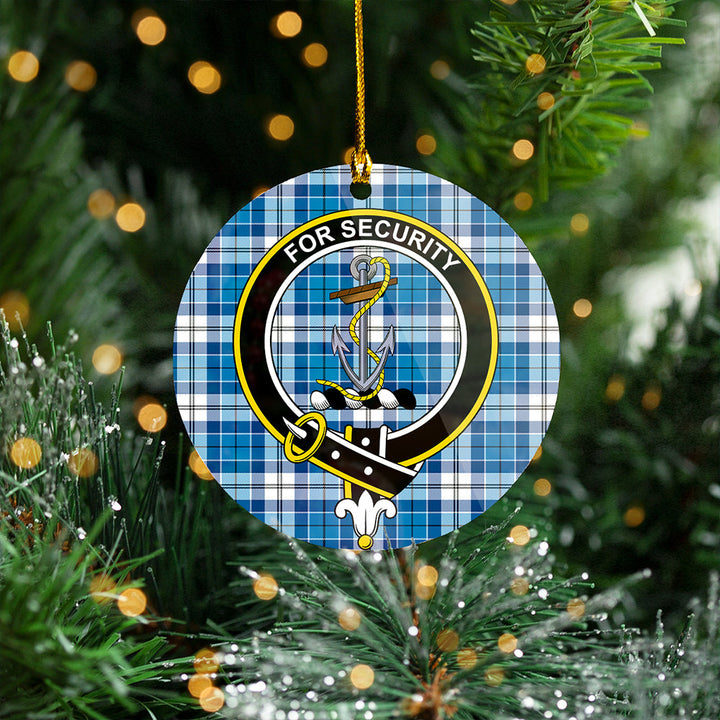 Roberton Clan Badge Tartan Plastic Christmas Ornaments