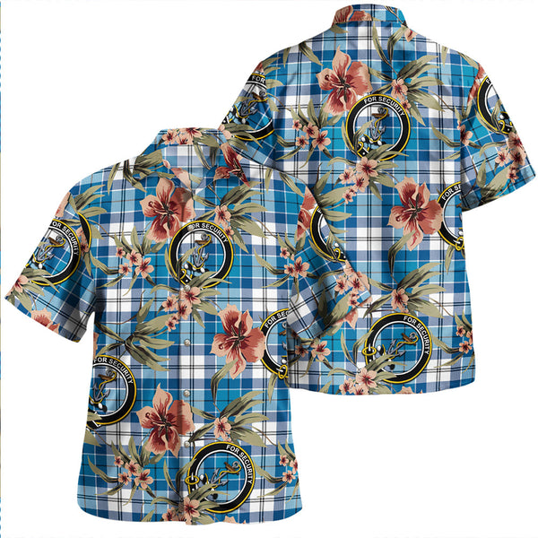Roberton Clan Badge Tartan Aloha Hawaiian Shirt Tropical Old Style