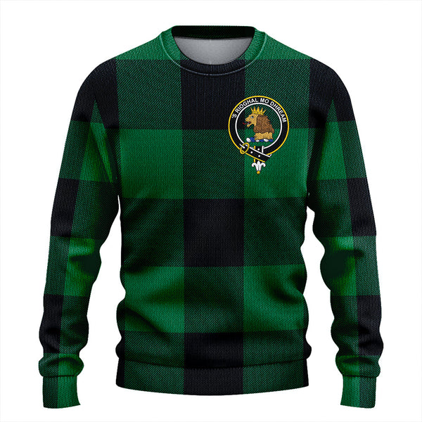 Robin Hood (MacGregor/Gregor Rob Roy Hunting) Ancient Clan Badge Tartan Knitted Sweater