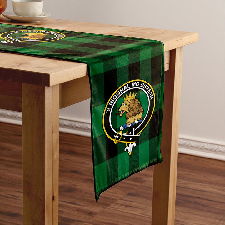Robin Hood (MacGregor/Gregor Rob Roy Hunting) Ancient Clan Badge Tartan Table Runner