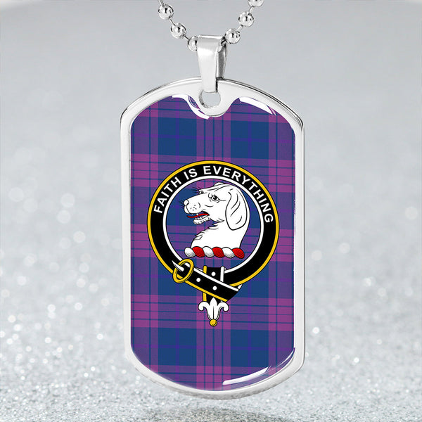 Robinson Dress #2 (Robins Dress #2) Modern Clan Badge Classic Tartan Dog Tag Necklace