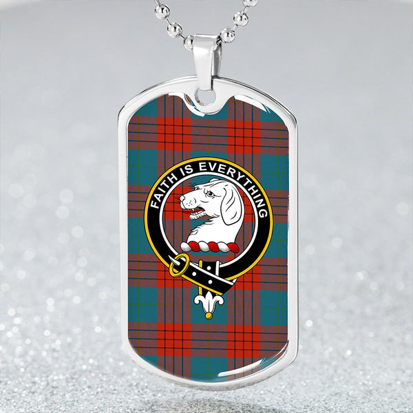 Robinson Dress (Robins Dress) Ancient Clan Badge Classic Tartan Dog Tag Necklace