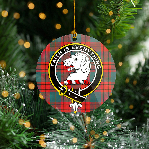 Robinson Dress (Robins Dress) Weathered Clan Badge Tartan Plastic Christmas Ornaments