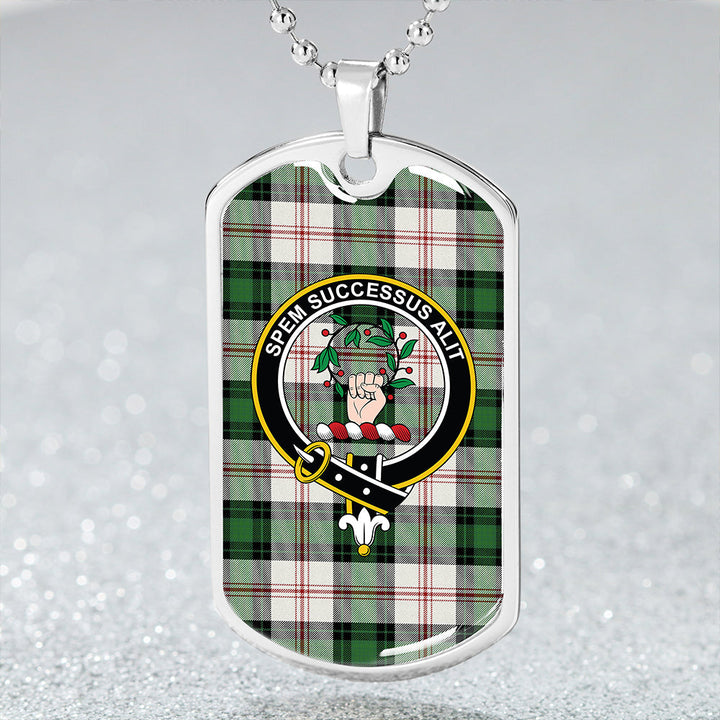 Ross Arisaid Ancient Clan Badge Classic Tartan Dog Tag Necklace