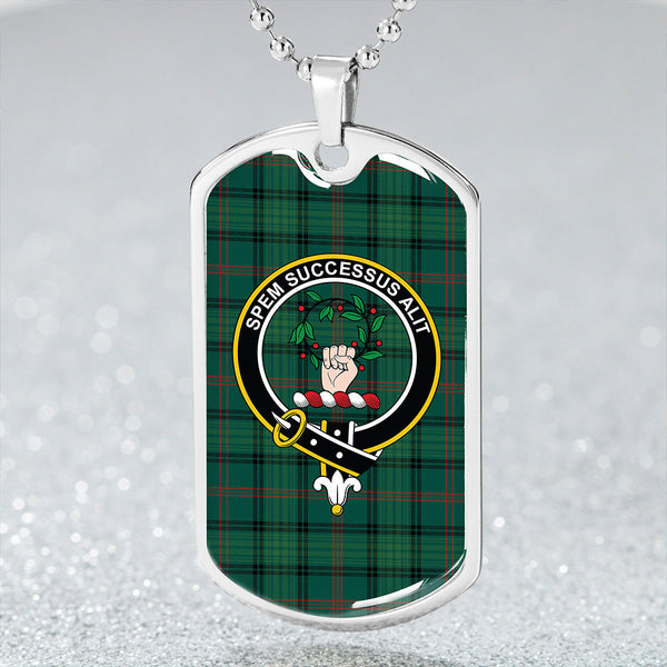 Ross Hunting Modern Clan Badge Classic Tartan Dog Tag Necklace