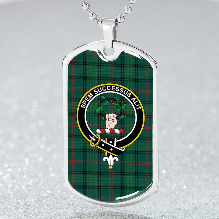 Ross Hunting Modern Clan Badge Classic Tartan Dog Tag Necklace
