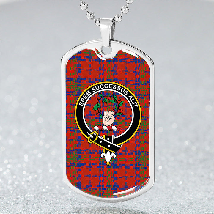 Ross Old Ancient Clan Badge Classic Tartan Dog Tag Necklace