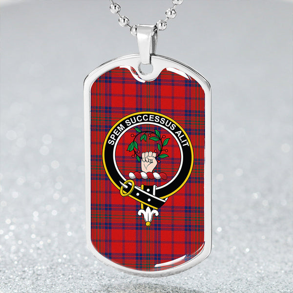 Ross Old Modern Clan Badge Classic Tartan Dog Tag Necklace