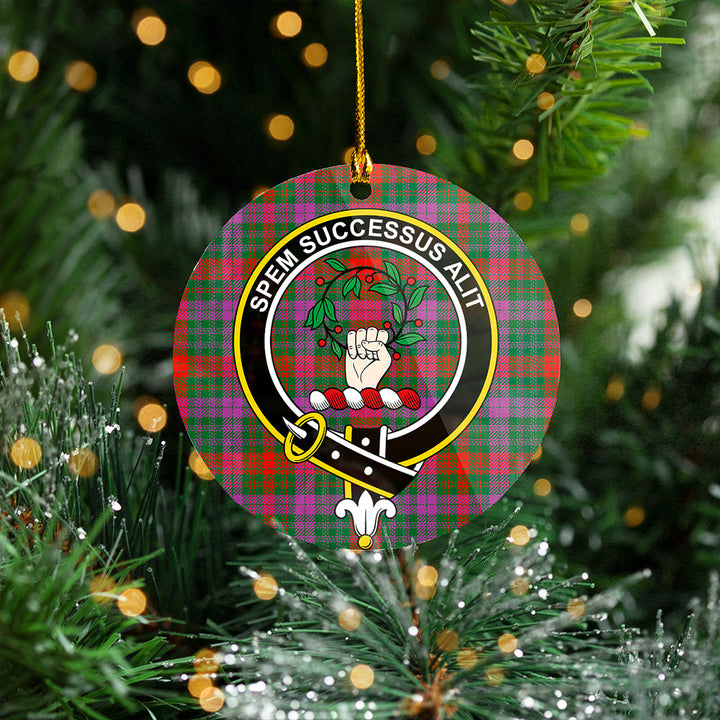 Ross (Wilsons) Weathered Clan Badge Tartan Plastic Christmas Ornaments