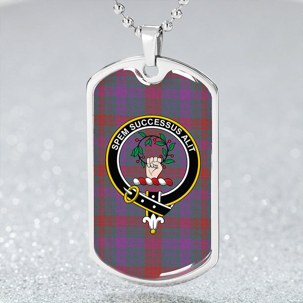 Ross (Wilsons) Clan Badge Classic Tartan Dog Tag Necklace