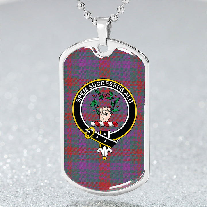 Ross (Wilsons) Clan Badge Classic Tartan Dog Tag Necklace
