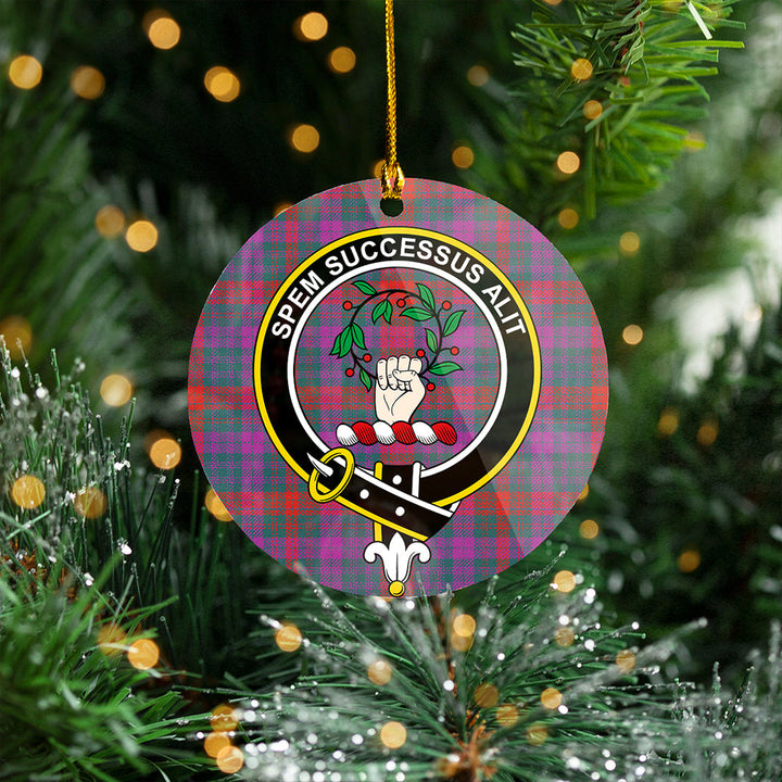 Ross (Wilsons) Clan Badge Tartan Plastic Christmas Ornaments