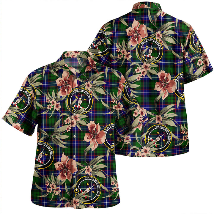 Russell Modern Clan Badge Tartan Aloha Hawaiian Shirt Tropical Old Style