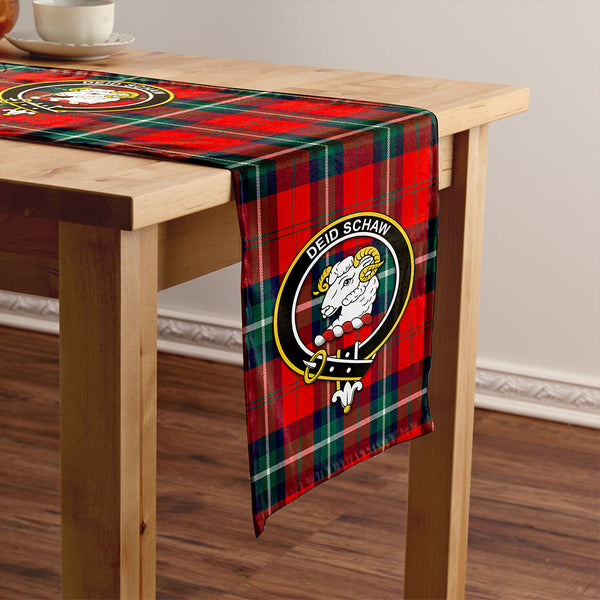 Ruthven Modern Clan Badge Tartan Table Runner